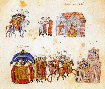 Krumm versammelt seine Leute ( Chronik des Johannes Skylitzes