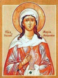 Maria Magdalena mit Myrrhegefäß (Ikone)