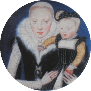 Catherine Grey, Gräfin von Hertford, mit ihrem ältesten Sohn Edward Seymour, Lord Beauchamp (ca. 1562)