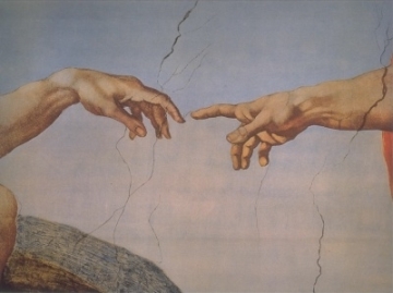 Die Erschaffung Adams, Detail, Michelangelo (1510)