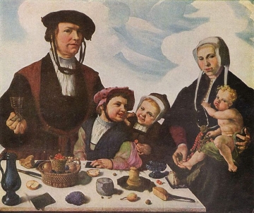 Maarten van Heemskerck - Porträt einer Familie, vor 1532